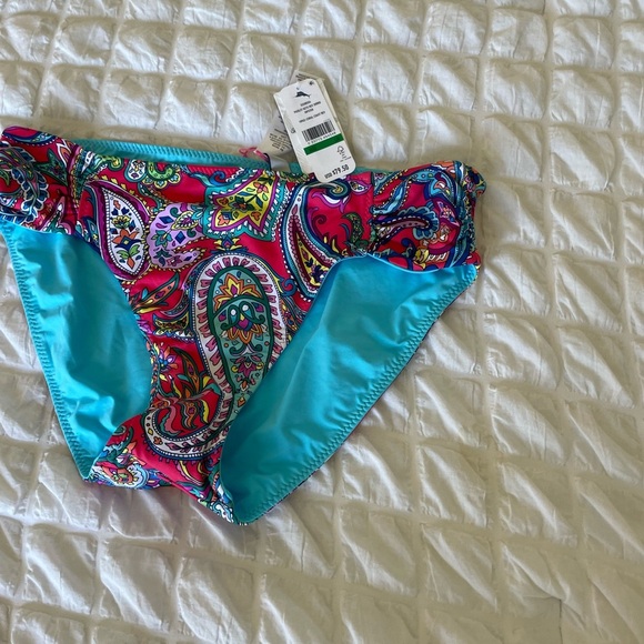 Tommy Bahama Paisley Swim Bottom - Pink and Blue - Picture 2 of 7